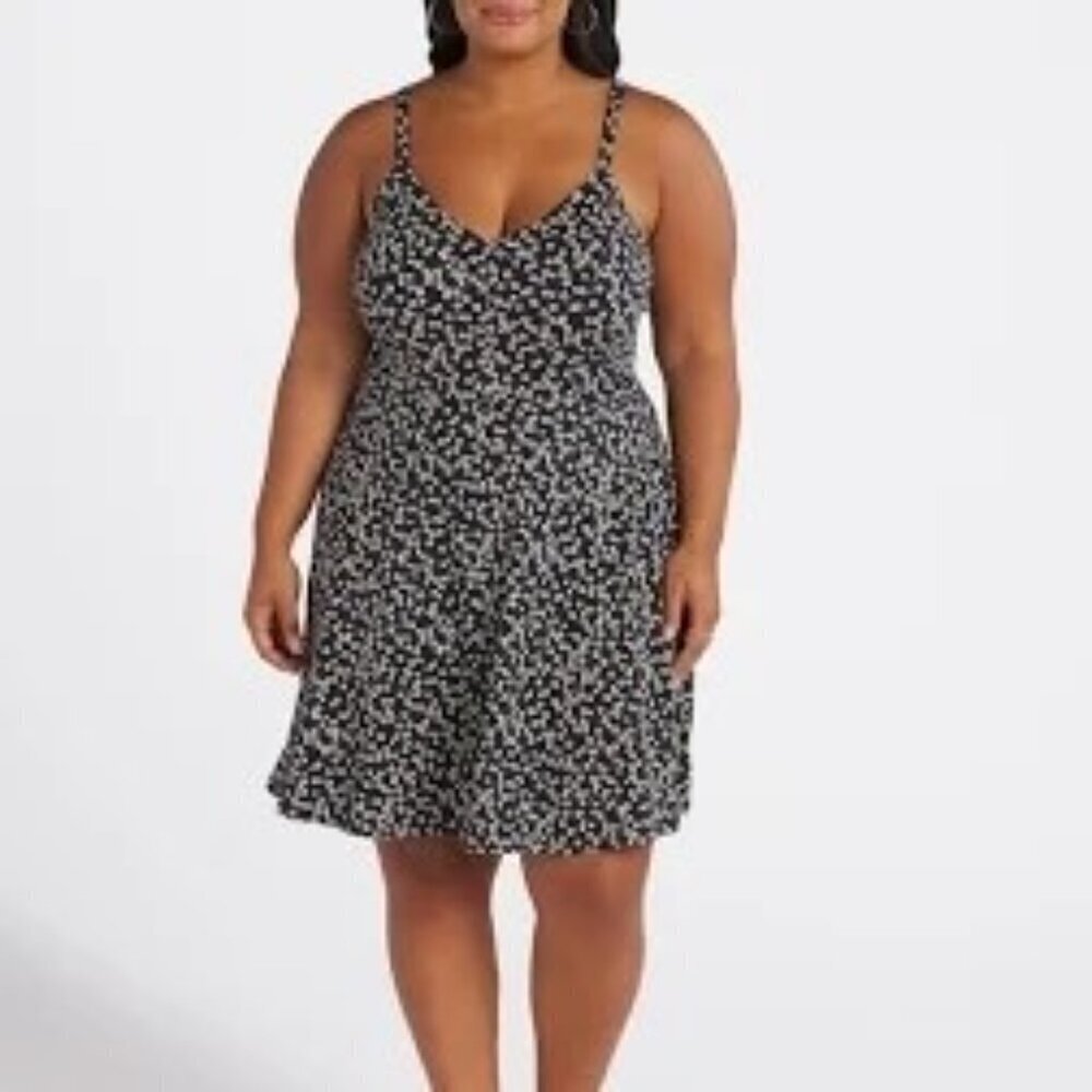 Nine Britton Women's Lizzy Brushed Knit Dress Navy White Size 3X NWT - Picture 7 of 7